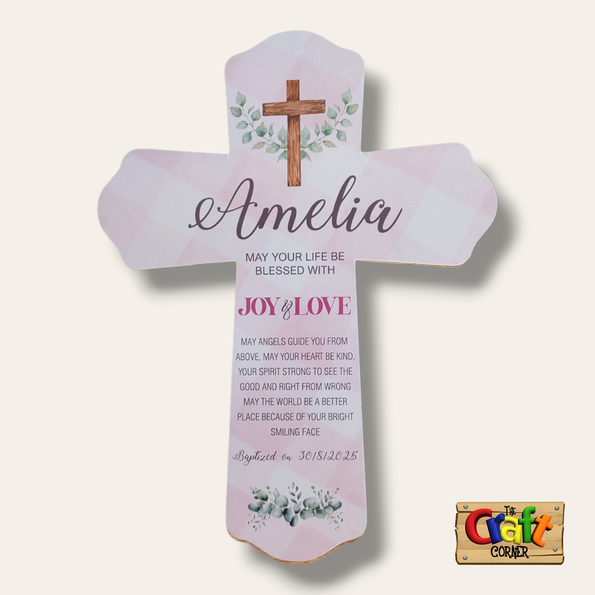 Wooden baptism cross 2