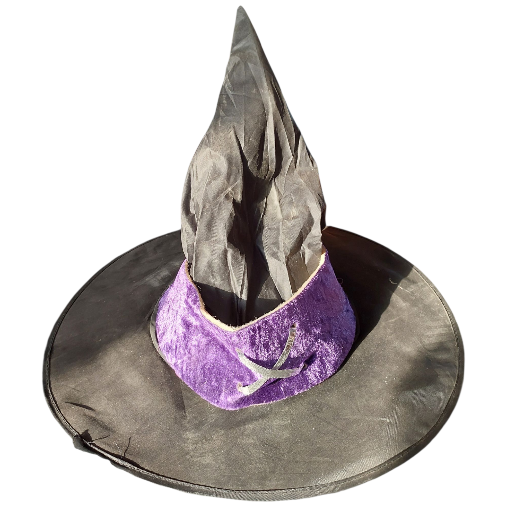 Witch hat 2 (black and purple satin)