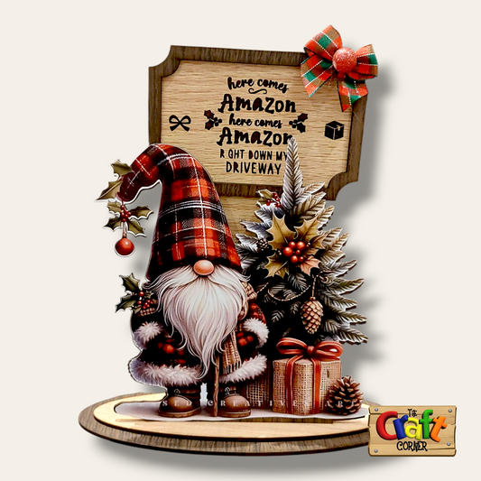 Wooden printed 2D Gnome stand (Amazon)