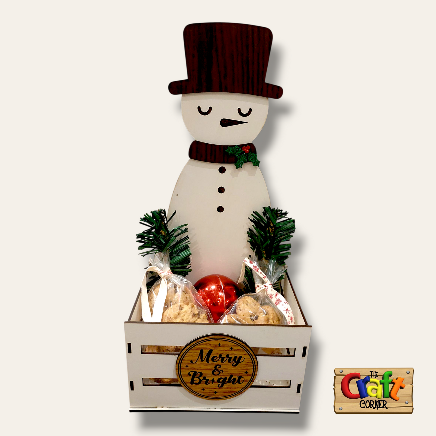 Box: open box/basket Snowman