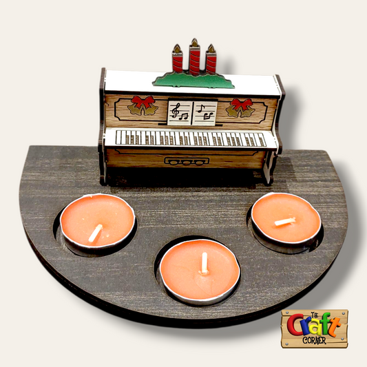Candle holder: Christmas scene (The piano)