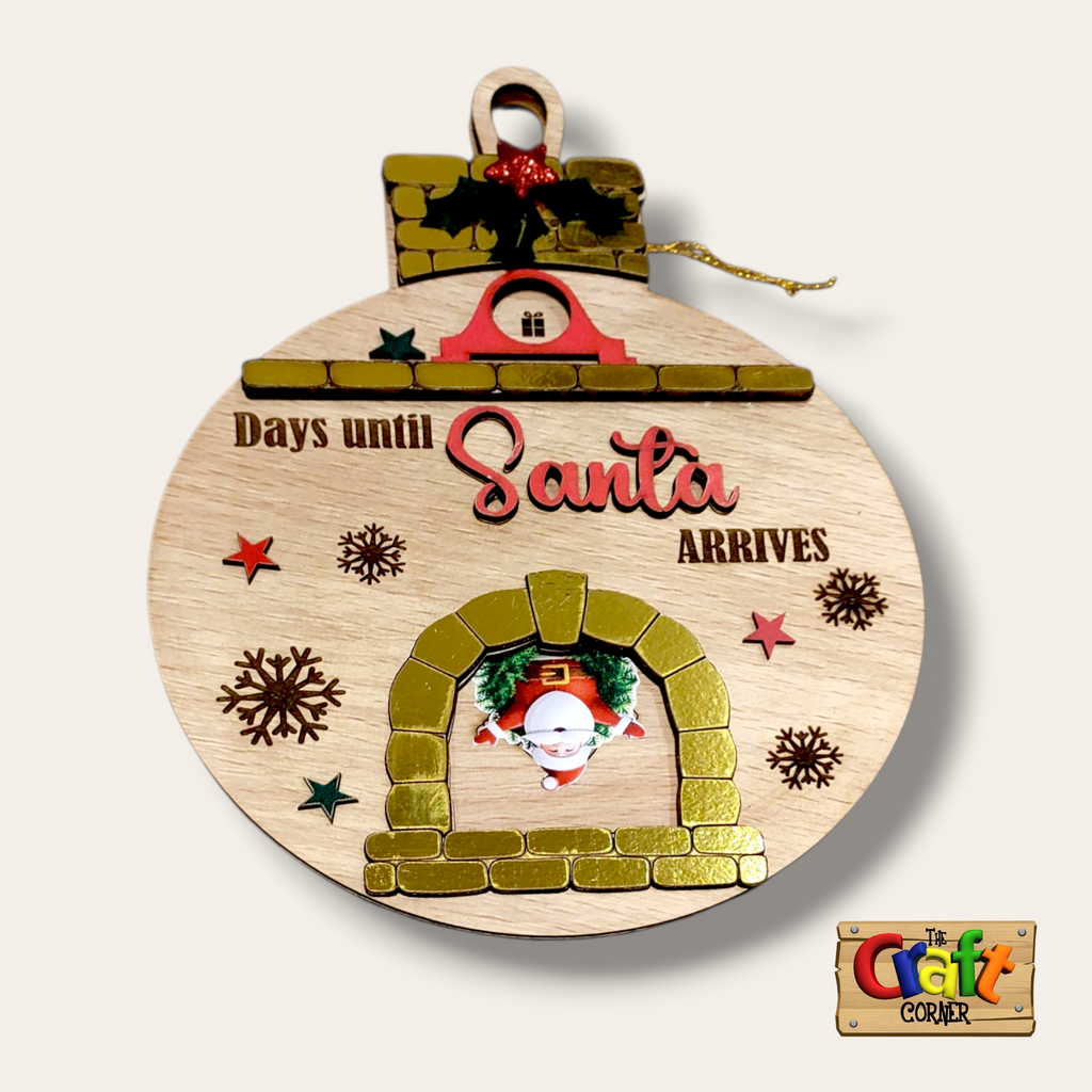 Christmas countdown: Days until Christmas Santa in chimney