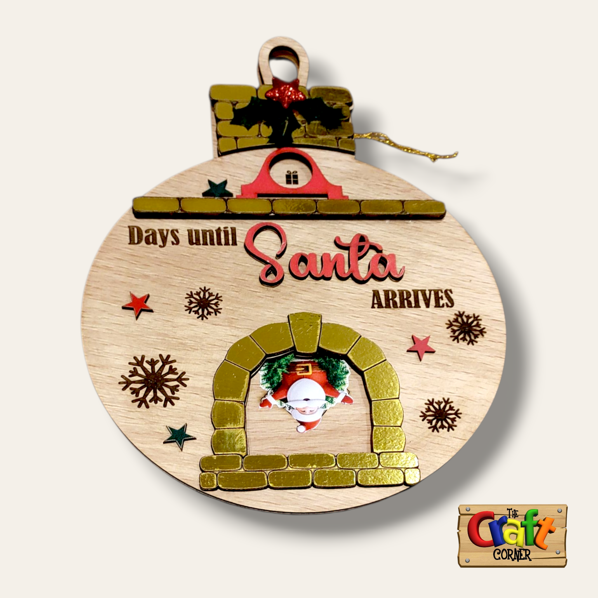 Christmas countdown: Days until Christmas Santa in chimney