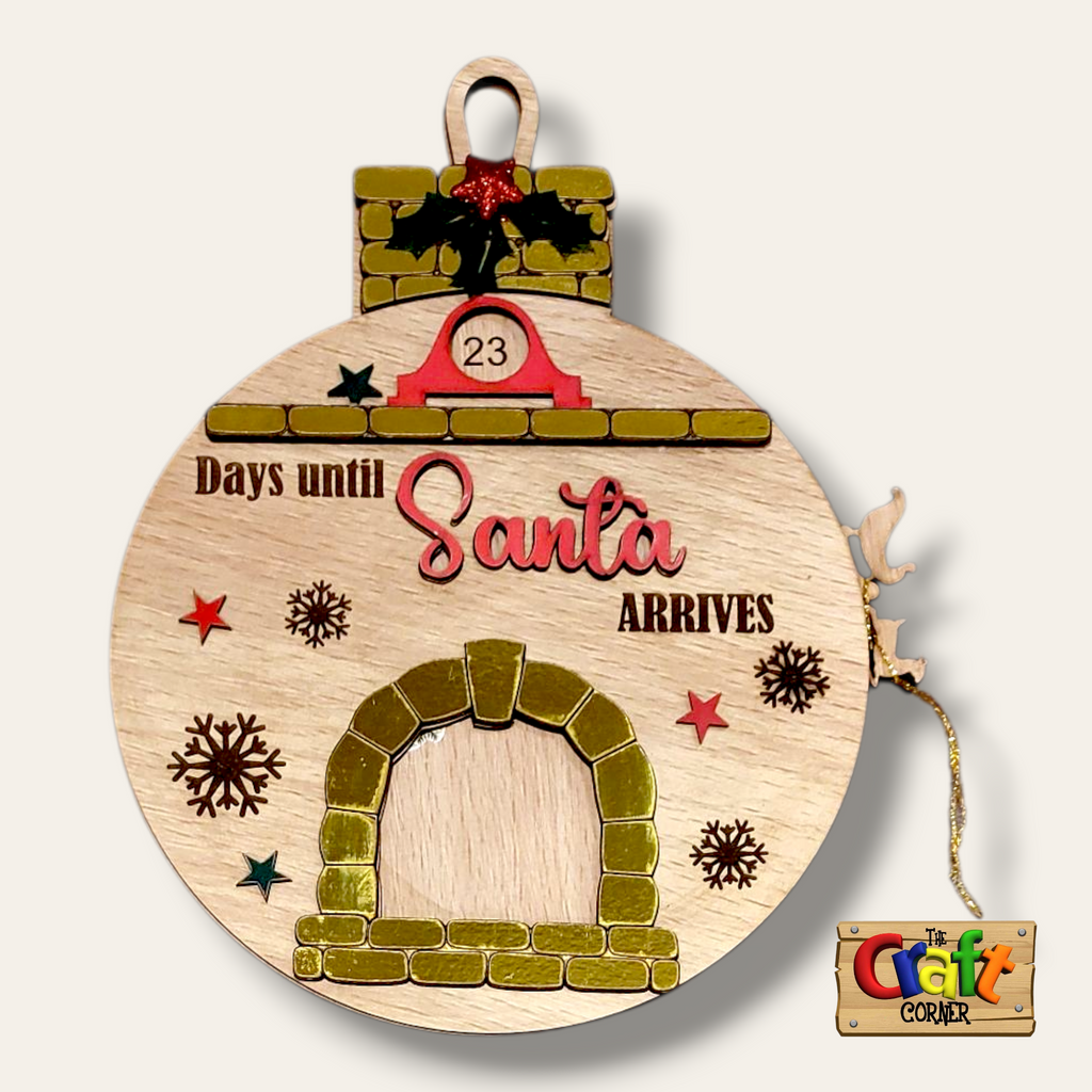 Christmas countdown: Days until Christmas Santa in chimney