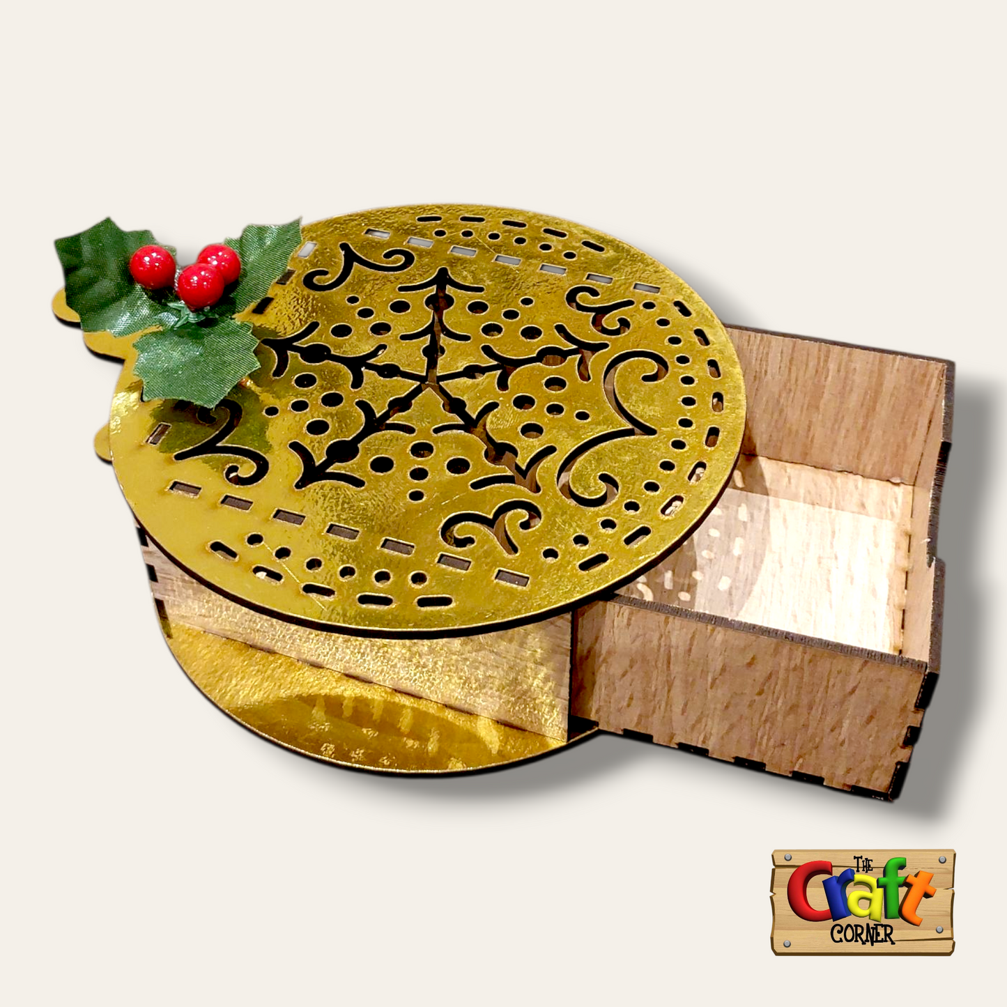 Box: Wooden Christmas ornament with drawer