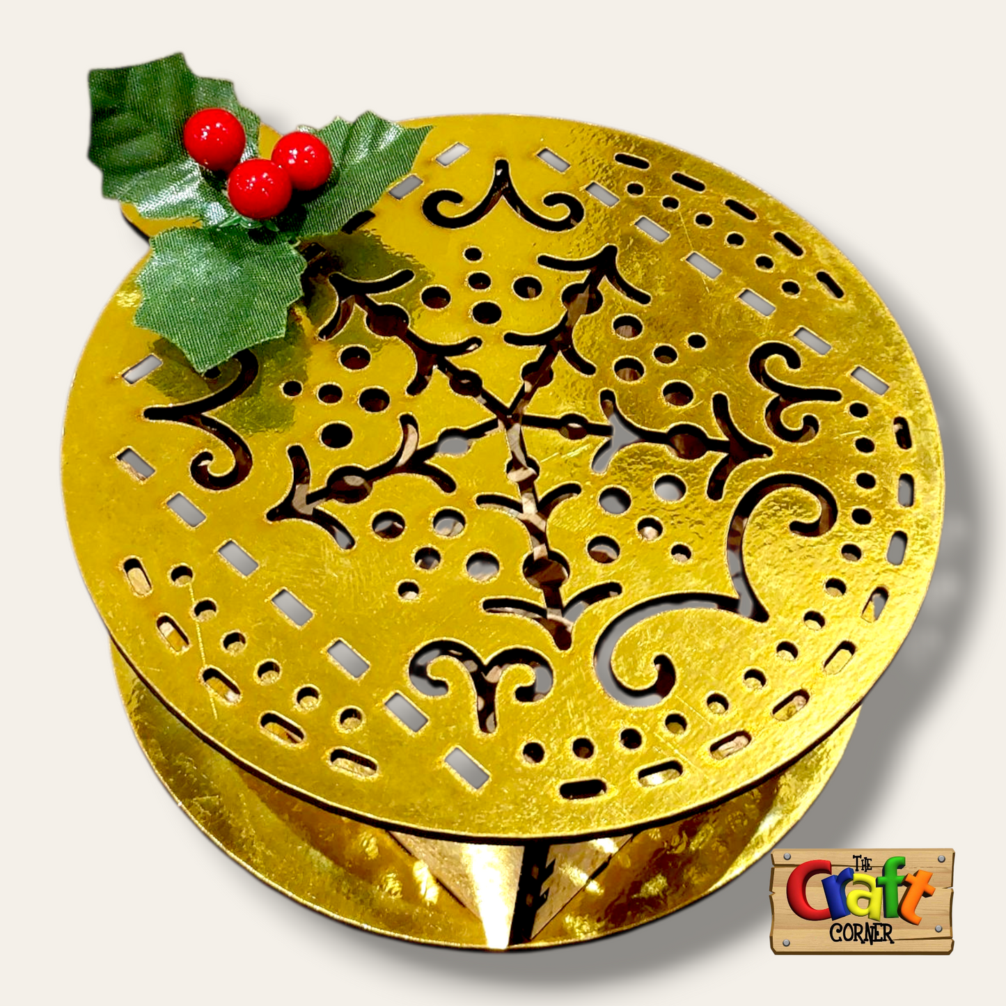 Box: Wooden Christmas ornament with drawer