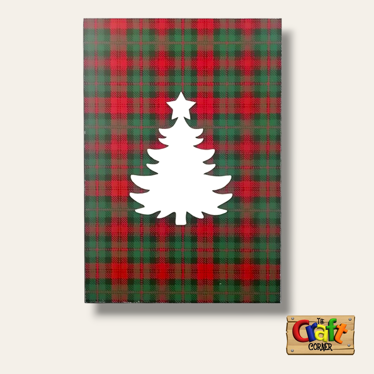 Christmas sign (Plaid Christmas tree)