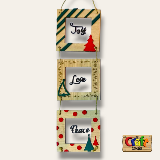 Christmas sign (Joy Love Peace frames)