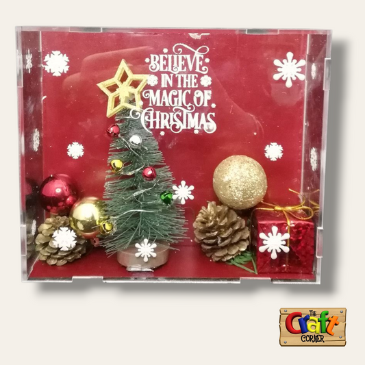 Acrylic and wood Christmas light box