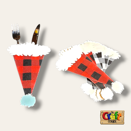 Cutlery holder: Canvas Hat Cutlery Holder (set of 6)