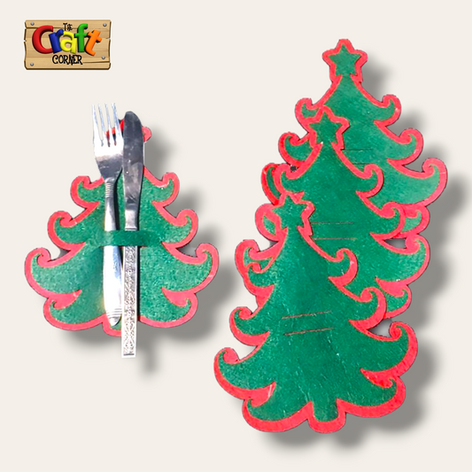 Cutlery holder: Christmas tree Cutlery Holder (set of 6)
