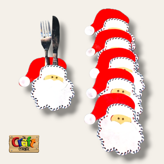 Cutlery holder: Santa Felt Cutlery Holder (set of 6)