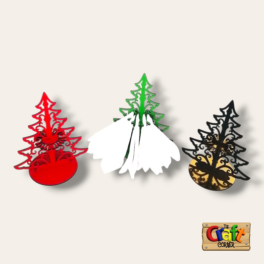 Napkin holder: wooden Christmas tree