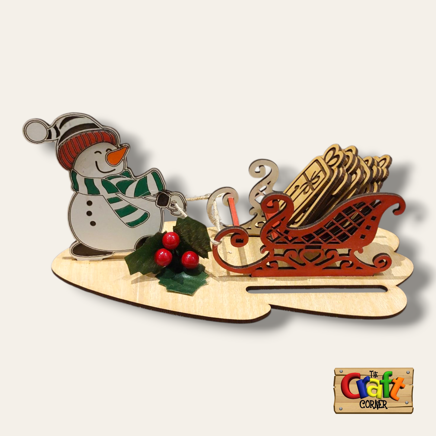 Christmas countdown stand (Snow man with sleigh)