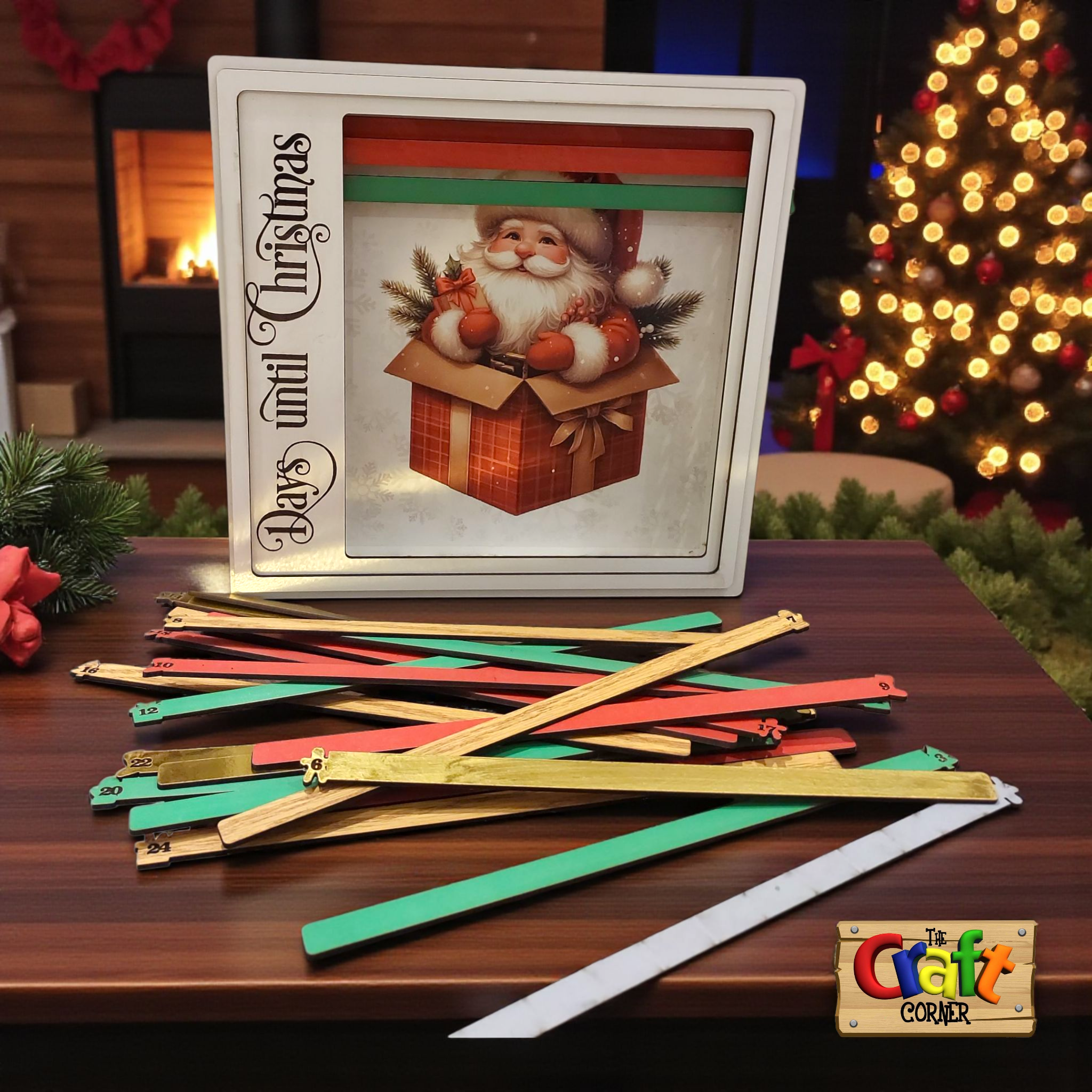Christmas countdown: picture reveal Santa shadow box