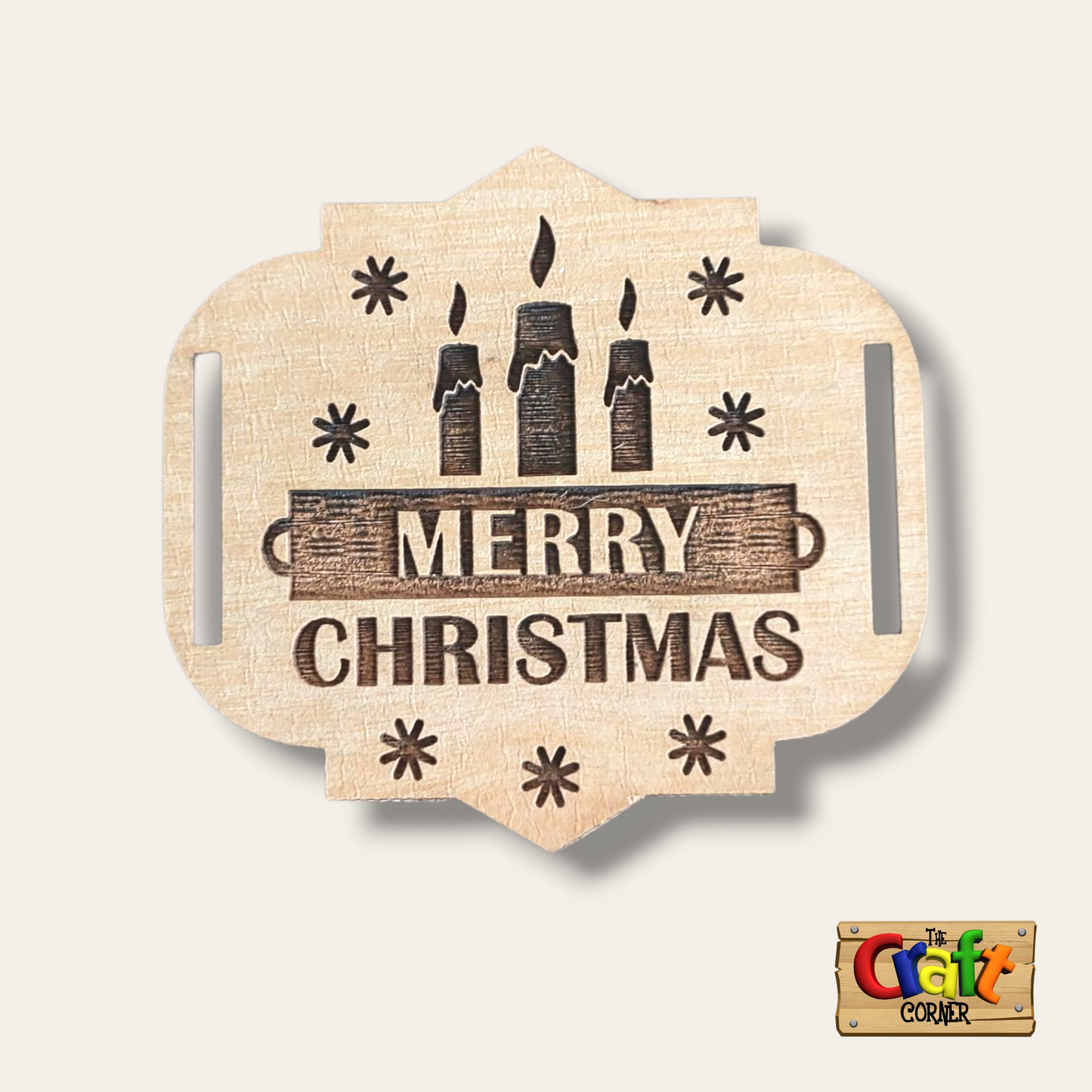 Wooden Christmas tag (Style 1)