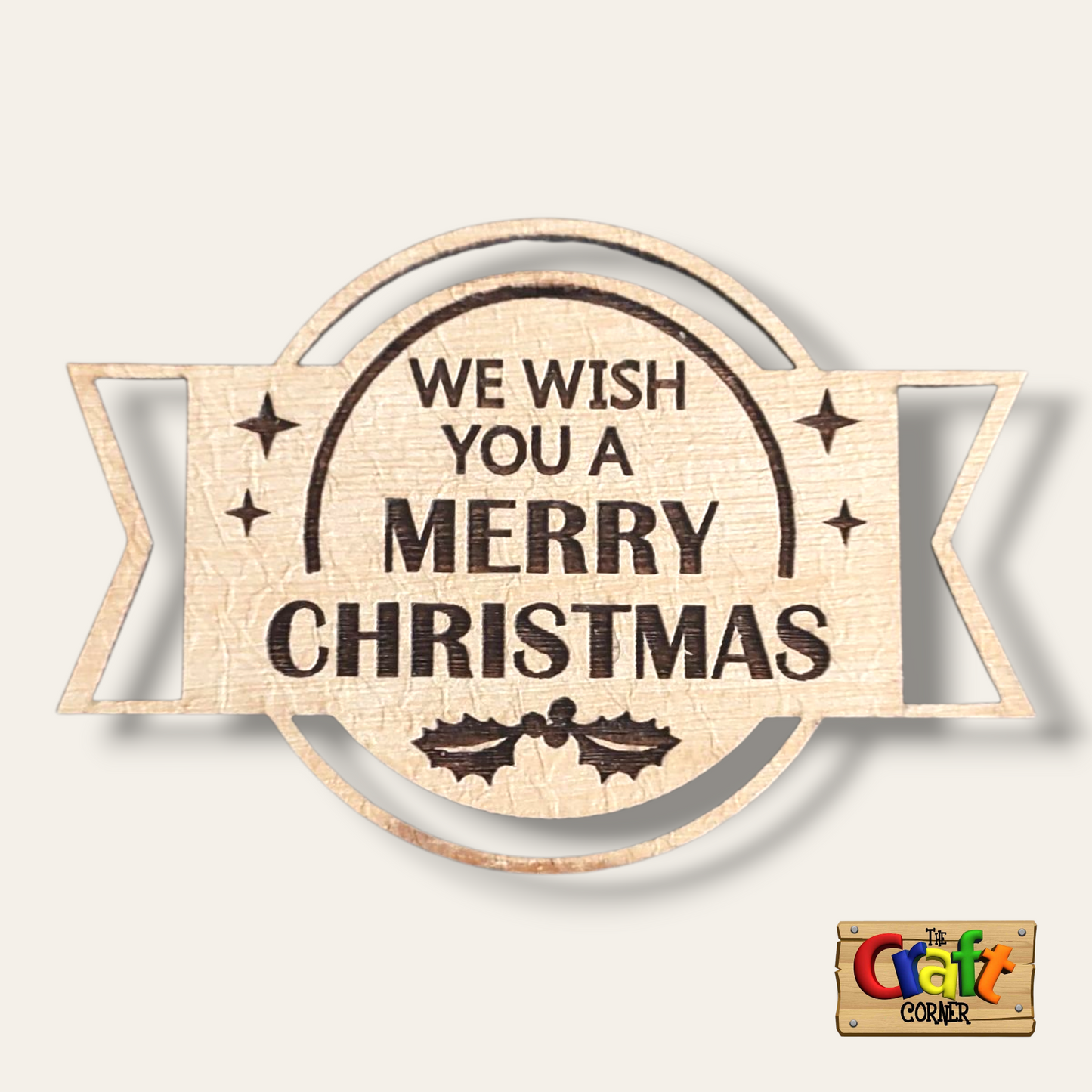 Wooden Christmas tag (Style 7)