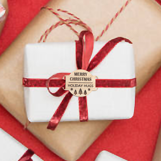 Wooden Christmas tag (Style 6)