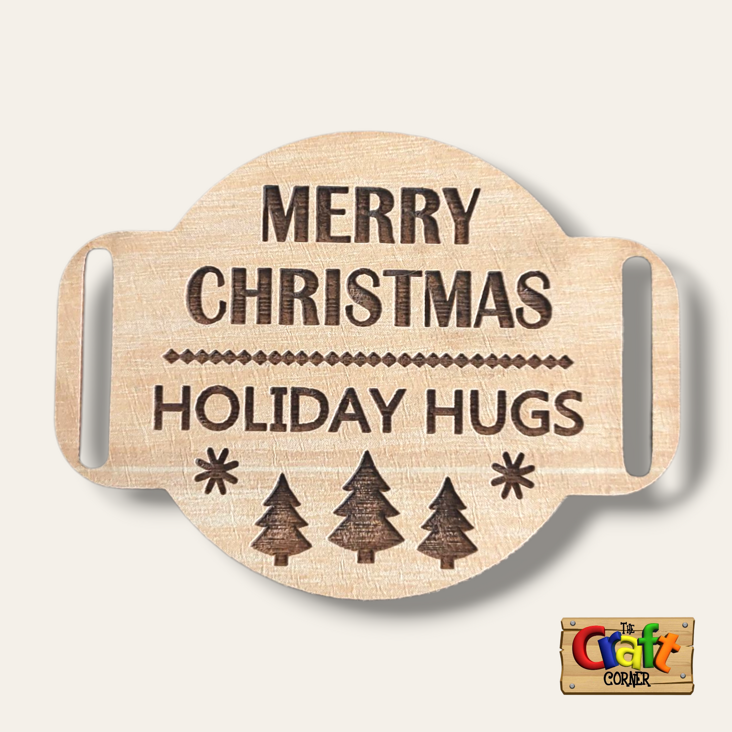 Wooden Christmas tag (Style 6)