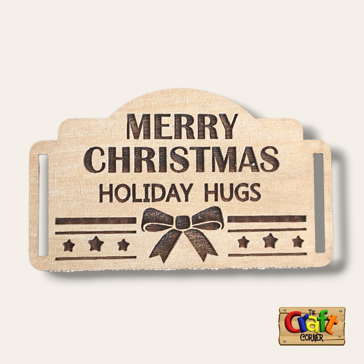 Wooden Christmas tag (Style 2)