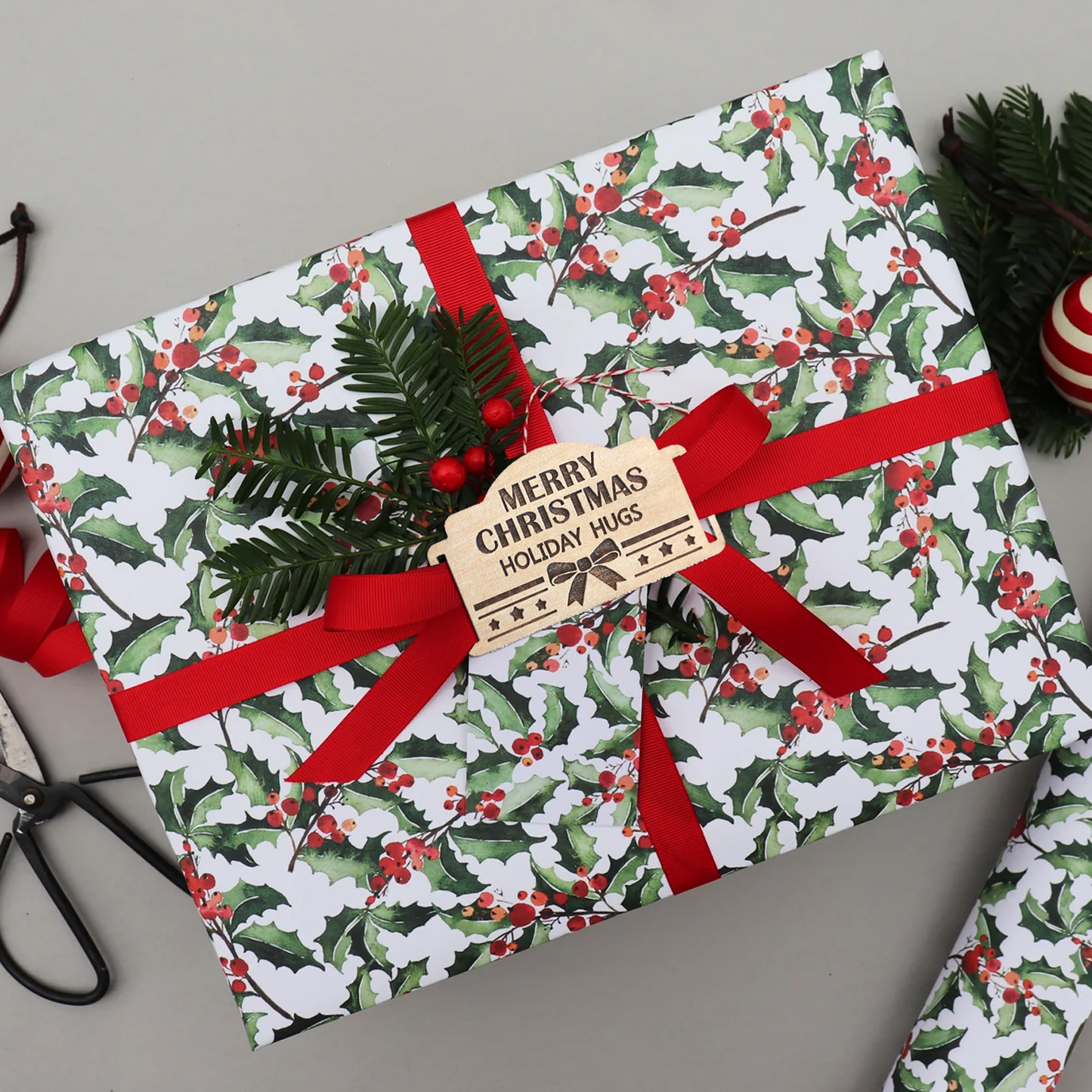 Wooden Christmas tag (Style 2)