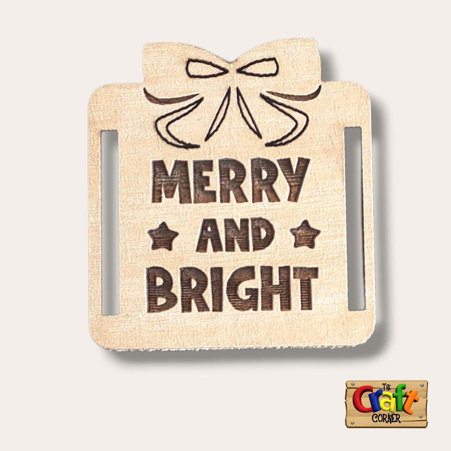 Wooden Christmas tag (Style 3)