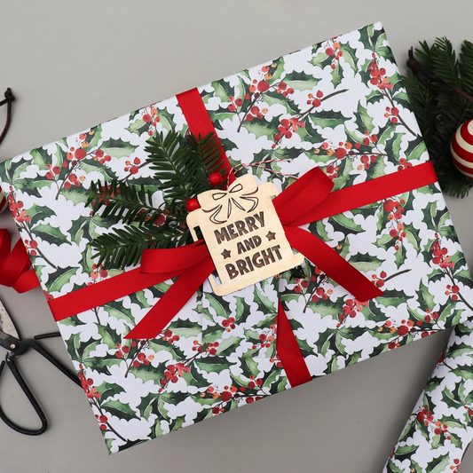 Wooden Christmas tag (Style 3)