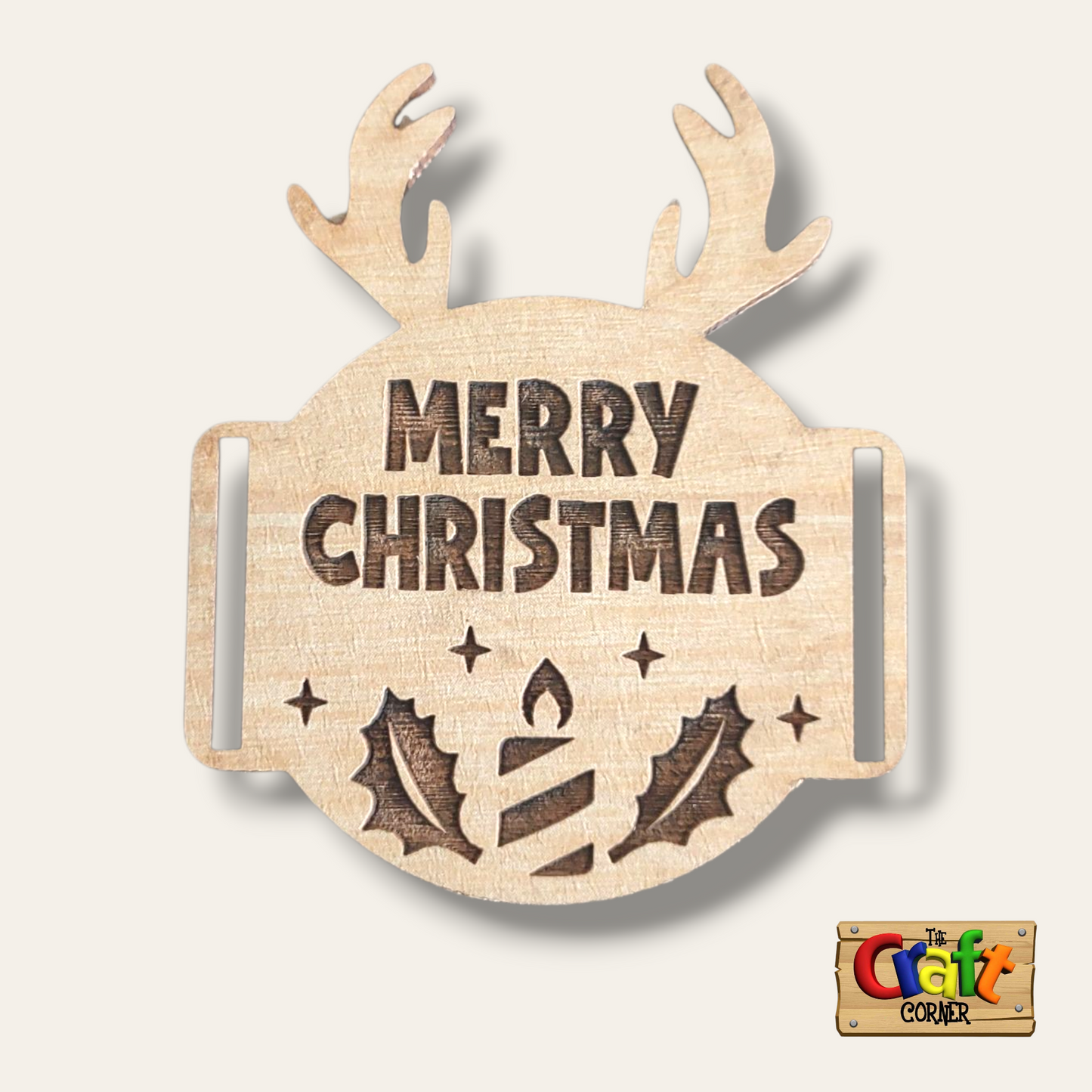 Wooden Christmas tag (Style 4)