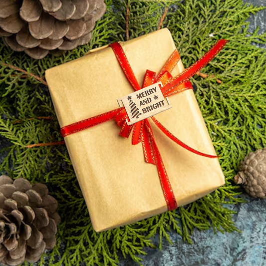 Wooden Christmas tag (Style 10)