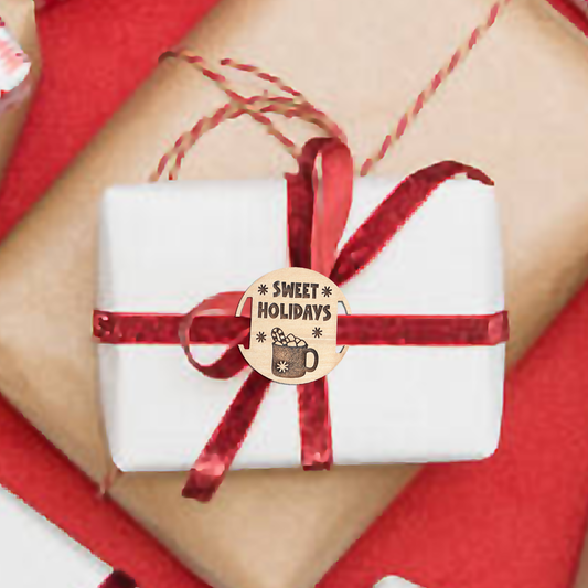 Wooden Christmas tag (Style 8)