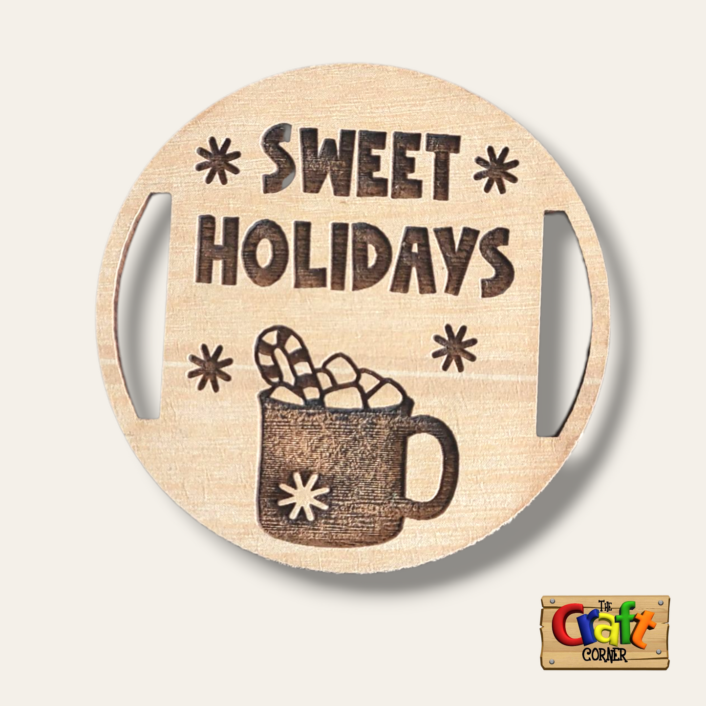 Wooden Christmas tag (Style 8)