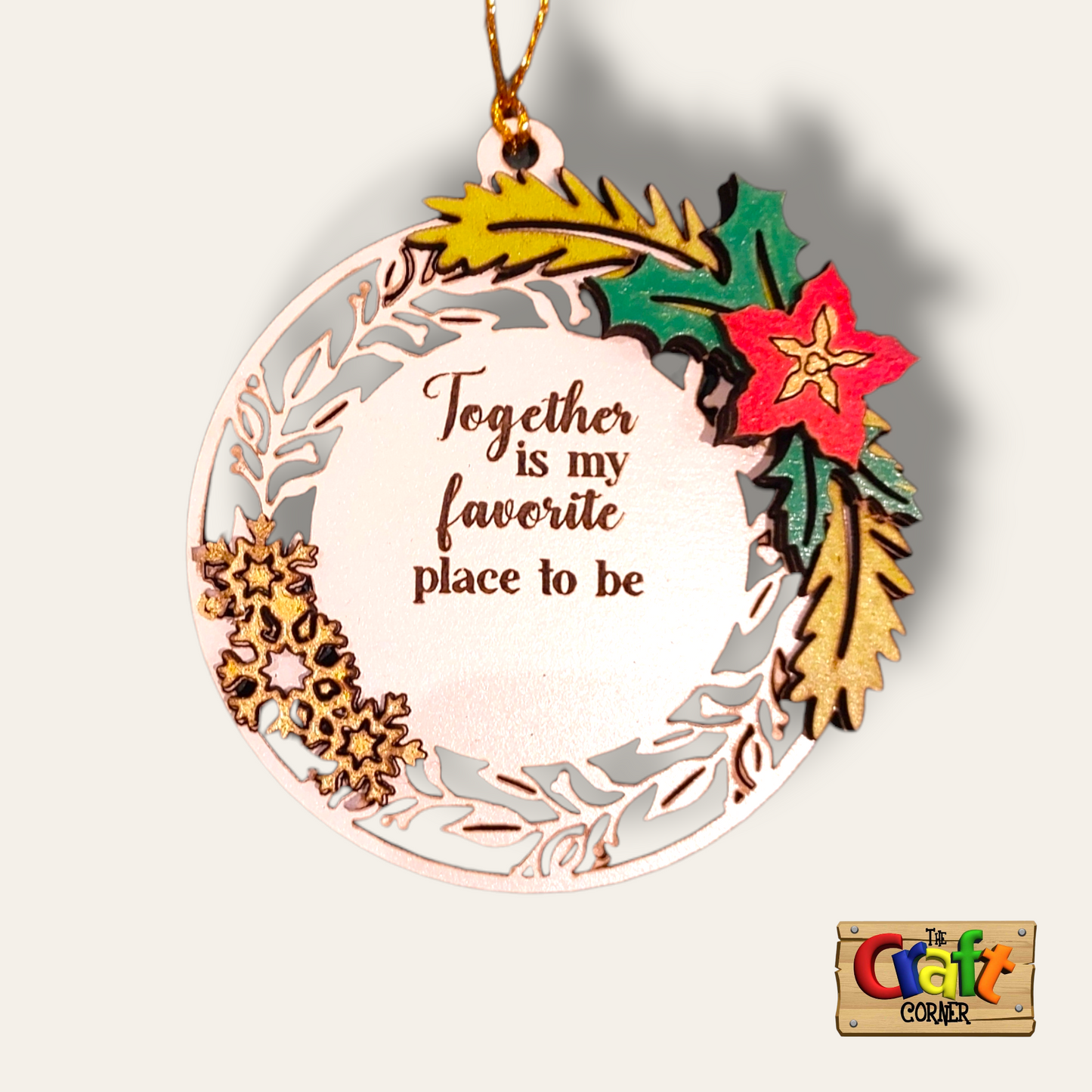 Ornament: Traditional Christmas wooden ornament