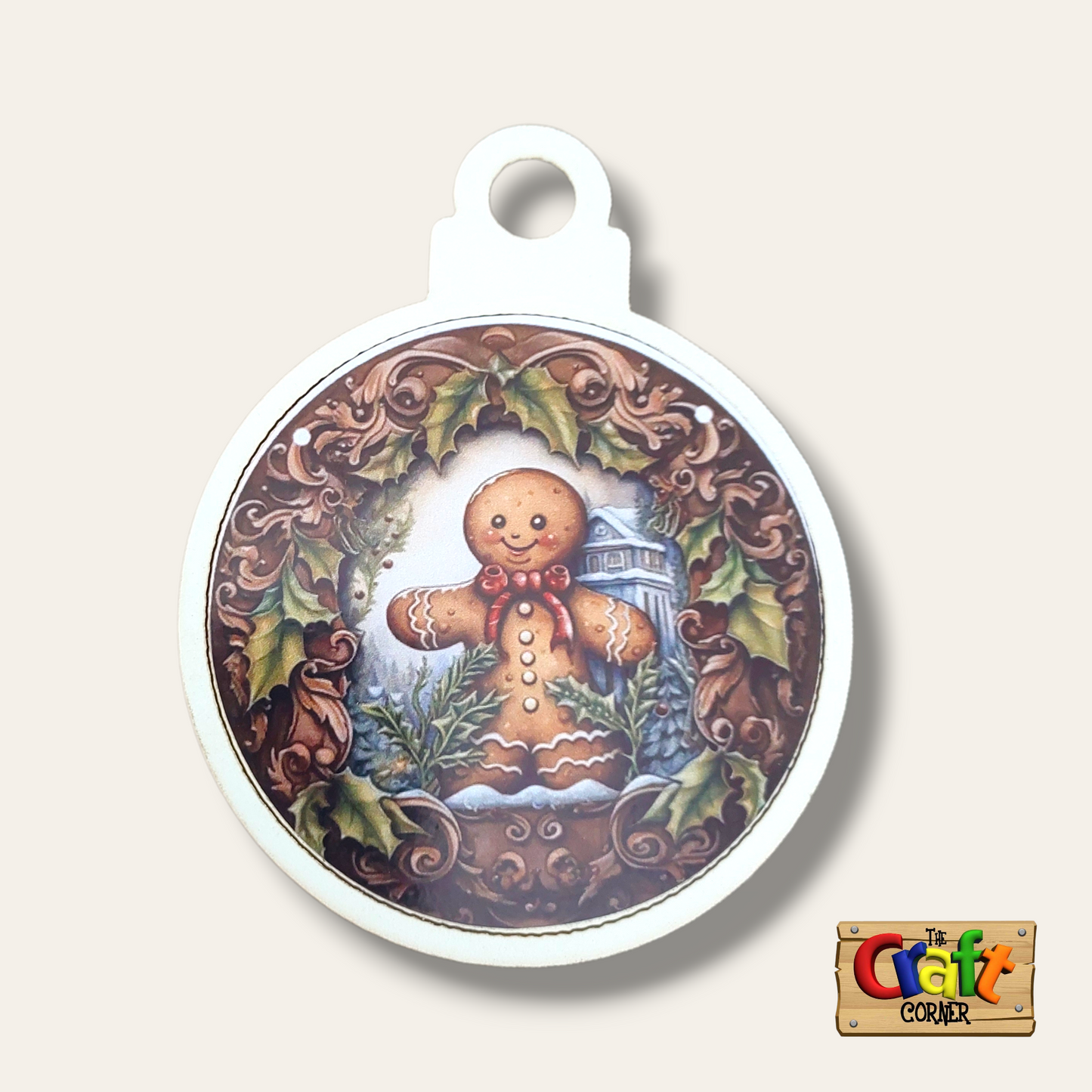 Ornament: Wooden vintage (2D) (Ginger bread man)