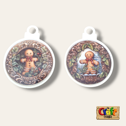 Ornament: Wooden vintage (2D) (Ginger bread man)