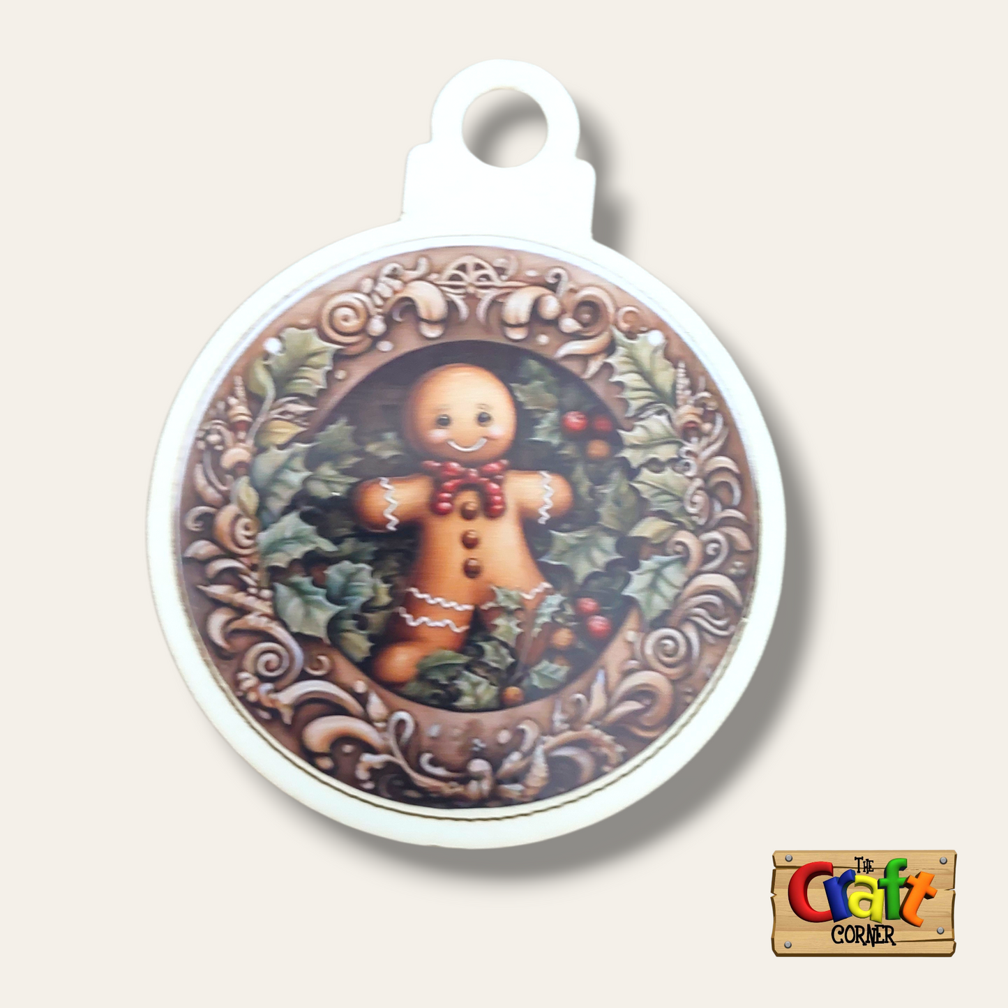 Ornament: Wooden vintage (2D) (Ginger bread man)