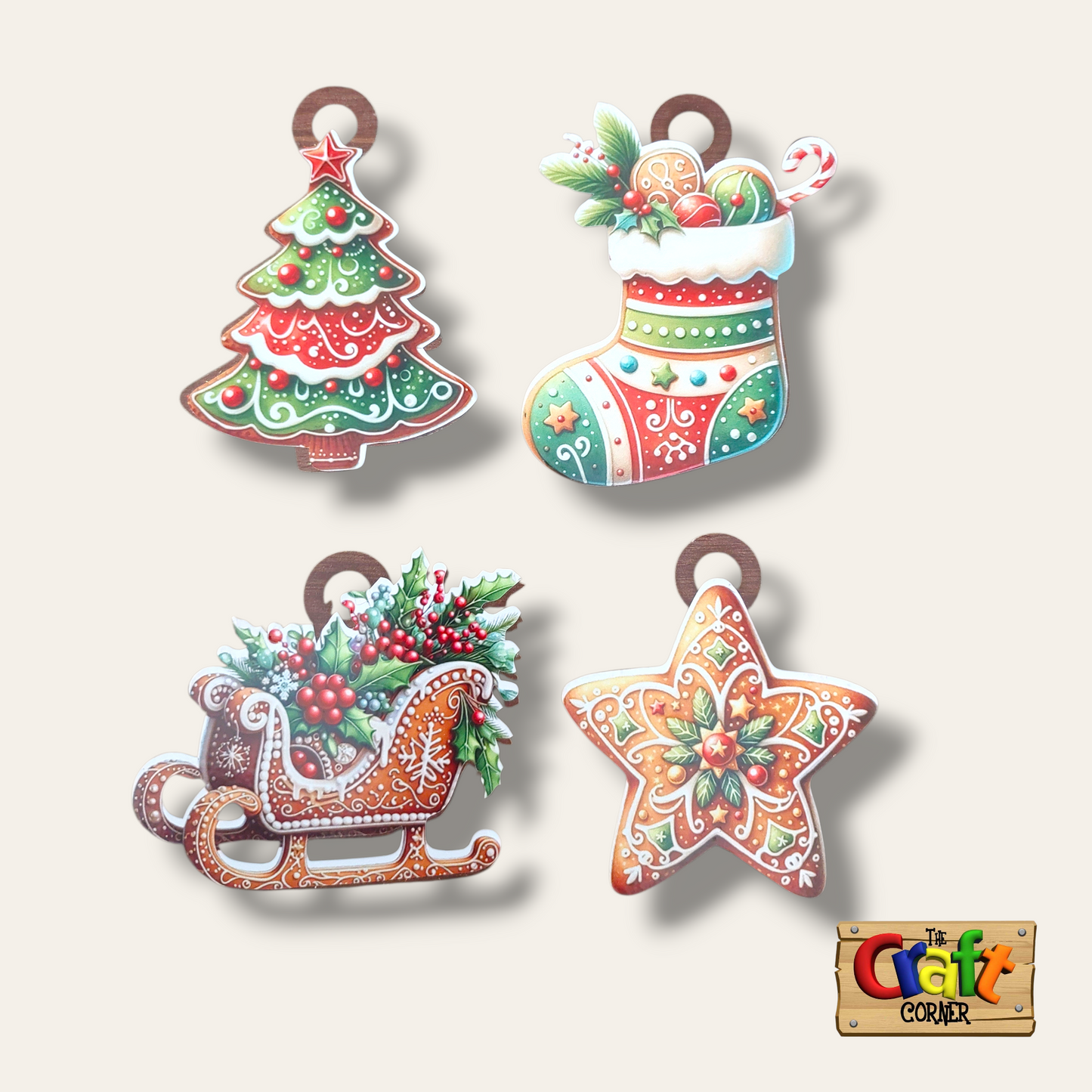 Ornament: Wooden vintage (2D) (Ginger Cutouts 2)