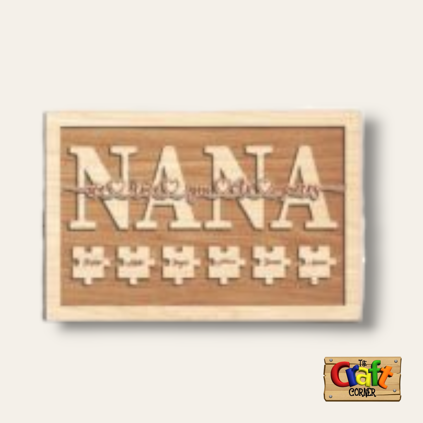 Stand: Mum puzzle pieces wooden sign