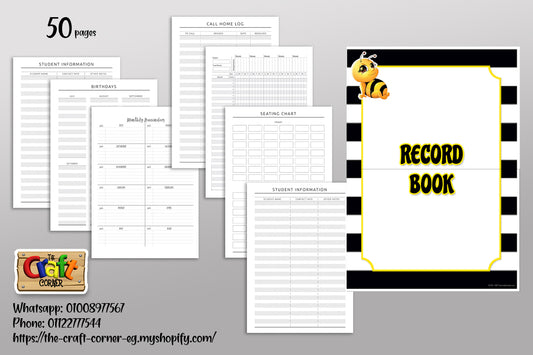 Bees theme record book