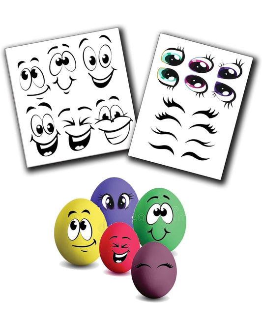 Easter egg decorating stickers, waterproof eyes