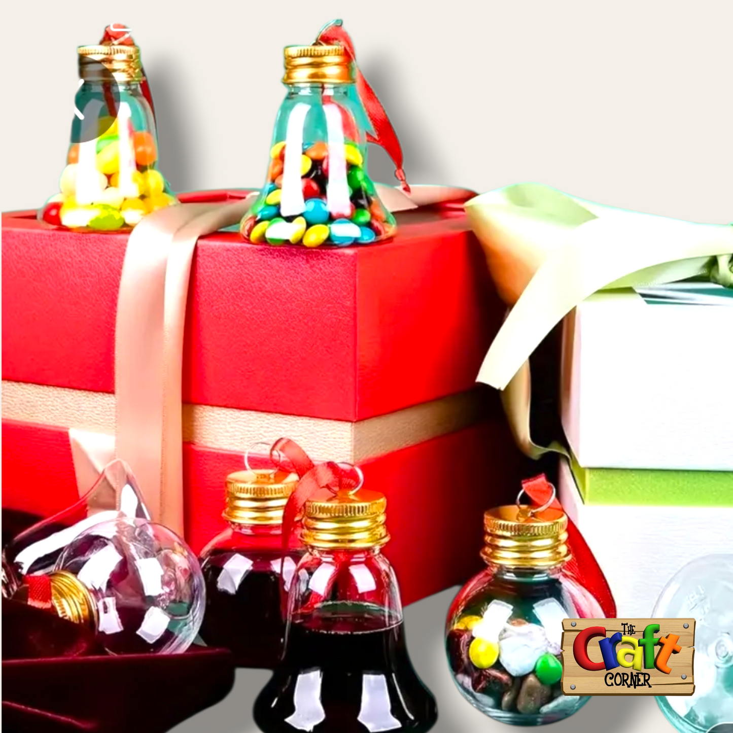 Christmas tree plastic empty ornaments