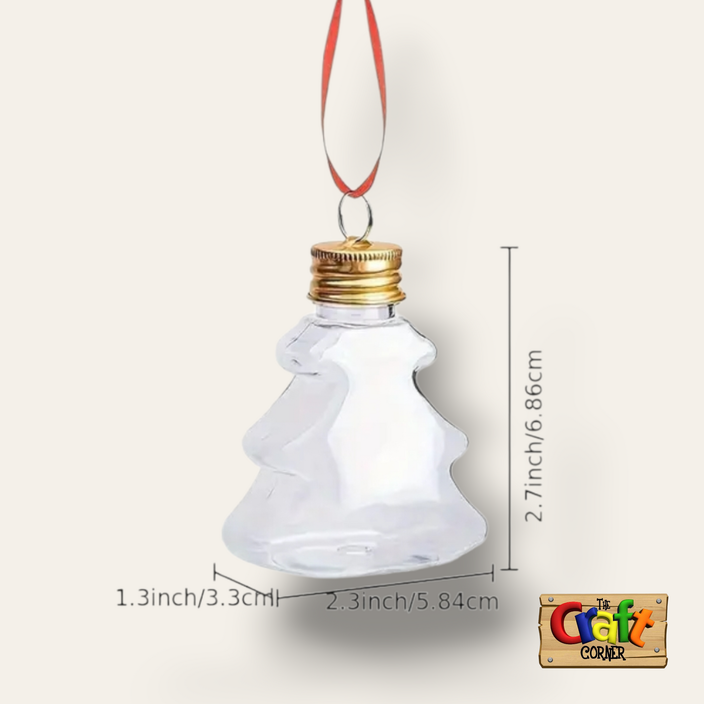 Christmas tree plastic empty ornaments