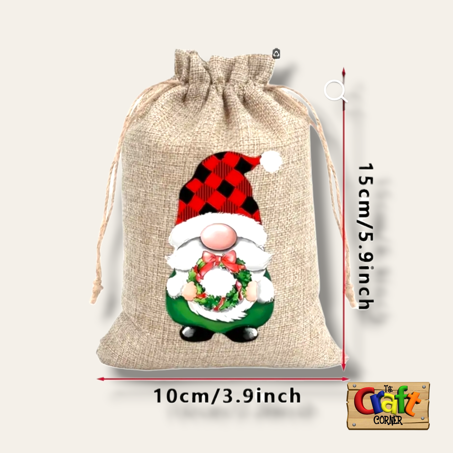 Christmas themed Santa Linen bags
