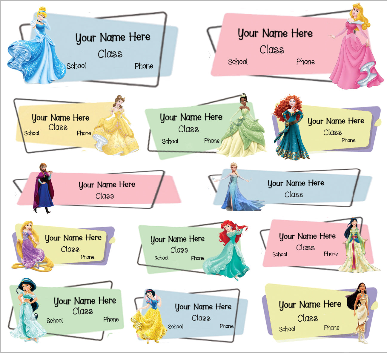 ""Disney Princesses" Separate items