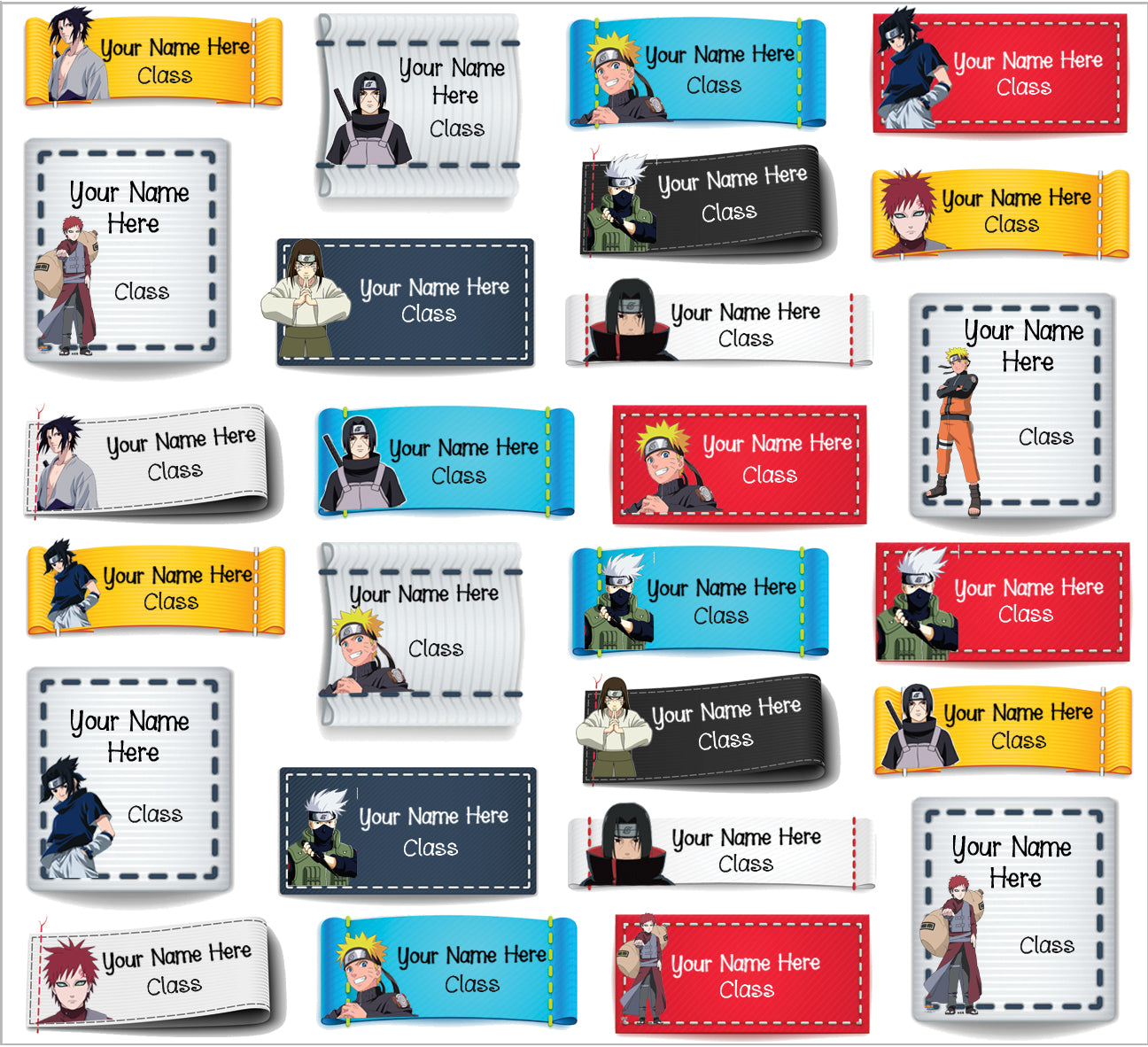 ""Anime" School labels packs