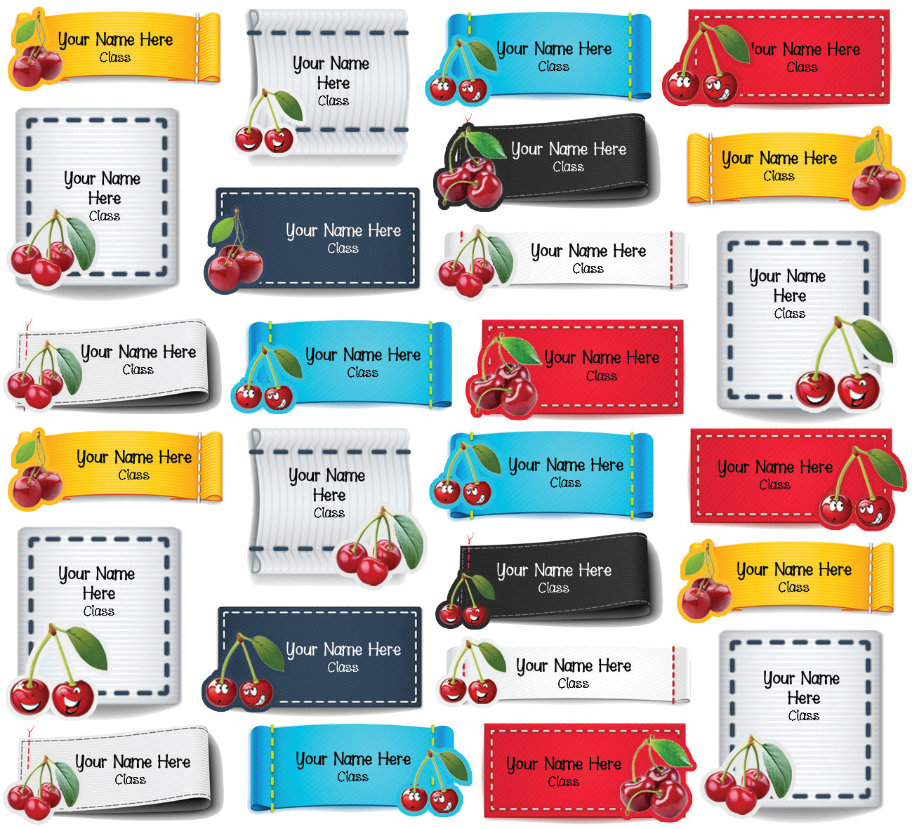 ""Cherries" School labels Packs