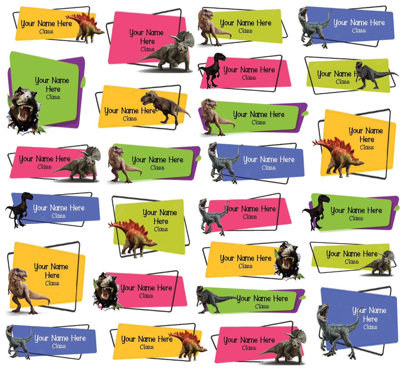 ""Dinosaurs" School labels packs