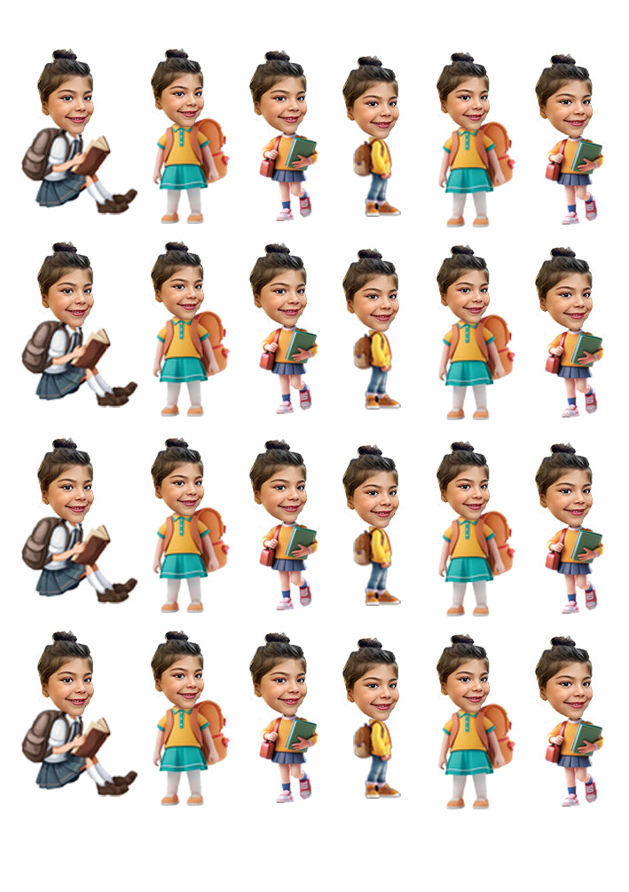 ""Caricature personalized (Girls) Labels"