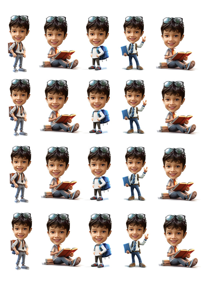 ""Caricature Personalized (Boys) Labels"