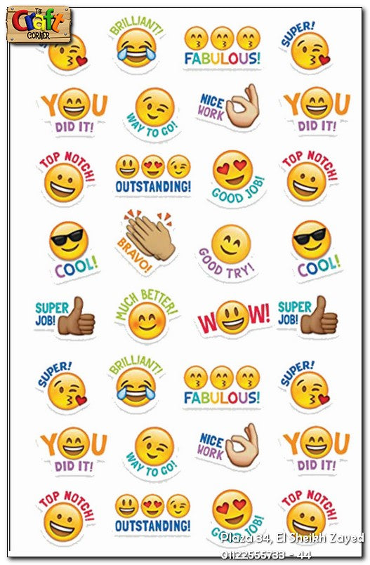 Sticker pack: Encouraging Emoji's