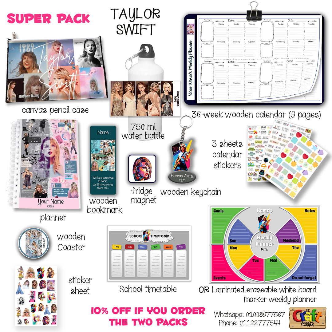 ""Taylor Swift" School labels packs